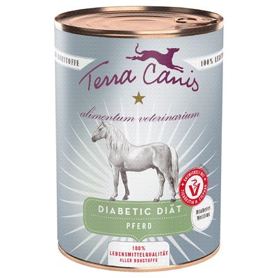 Terra Canis Alimentum Veterinarium Diabetic Diät 6 x 400 g Pferd