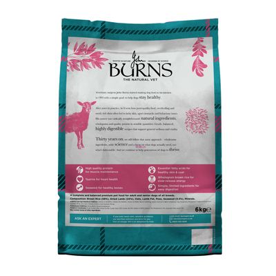 ​​​​​​​Burns Adult & Senior Original - Lamb & Brown Rice - 6kg