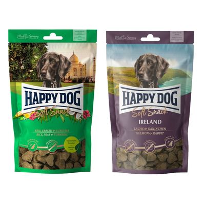 Kombi-Paket: Happy Dog Soft Snack India 3 x 100 g + 3 x 100 g Ireland