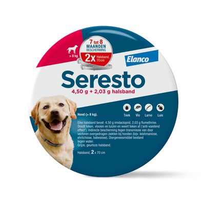 Seresto vlooien- en tekenband voor Grote honden (> 8 kg)