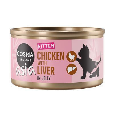 Cosma Asia Kitten in Jelly 6 x 85 g Kyckling & kycklinglever