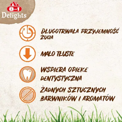 8in1 Delights warkocz do żucia - 2 x 80 g
