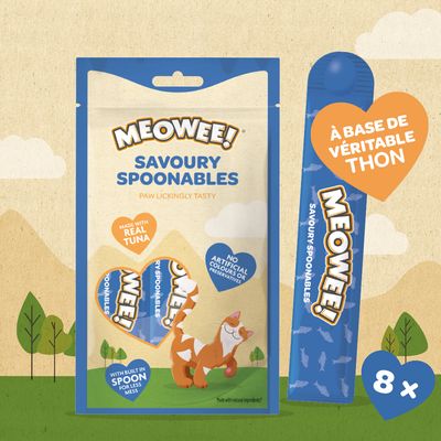 Meowee ! Spoonables Savoury 8 x 14 g pour chat