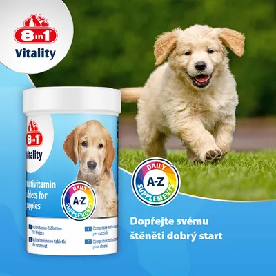 8in1 Vitality multivitamínové tablety pre šteňatá - 100 tabliet