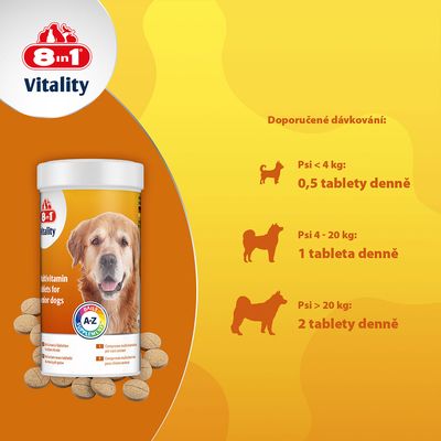 8in1 Vitality multivitamínové tablety Senior