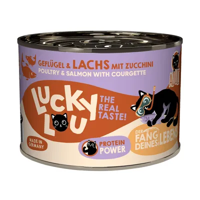 Lucky Lou Lifestages Adult 6 x 200g - Poultry & Salmon