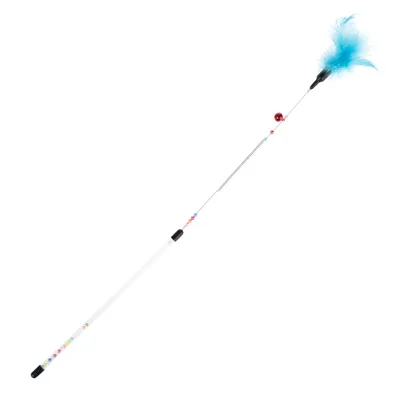TIAKI Blue Cat Fishing Rod with Feathers - 1 Toy