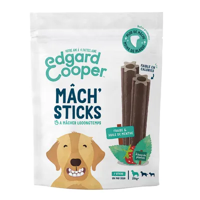 Edgard & Cooper Doggy Dental Munt & Aardbei - voor grote honden (vanaf 25 kg, 7 sticks) Edgard & Cooper Doggy Dental Munt & Aardbei - voor grote honden (vanaf 25 kg, 7 sticks)