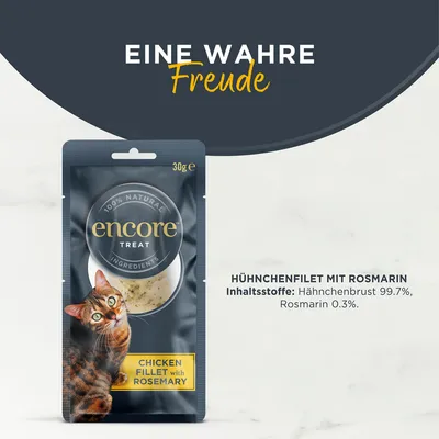 Encore Cat Treat Hähnchenfilet mit Rosmarin - Sparpaket: 3 x 30 g