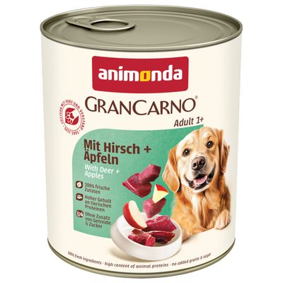 animonda GranCarno Original Adult 6 x 800 g Hirsch & Äpfel