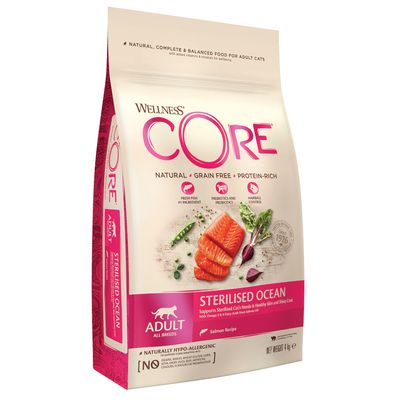 Wellness Core Adult Sterilised Ocean Dry Cat Food Economy Pack: 2 x 4kg