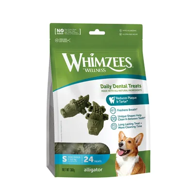 Whimzees by Wellness Alligator Snack - Size S: for small dogs (24 Snacks) Whimzees by Wellness Alligator Snack - Size S: for small dogs (24 Snacks)