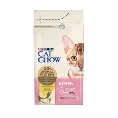 PURINA Cat Chow Kitten ricco in Pollo Crocchette per gatto - Set %: 2 x 15 kg