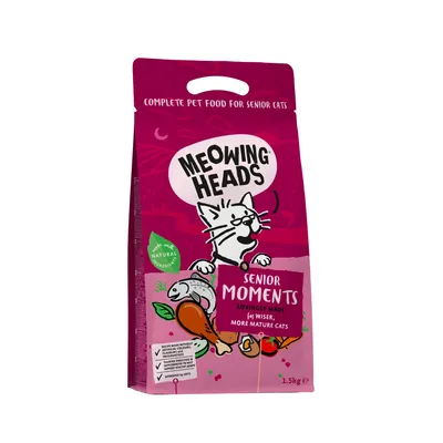 Meowing Heads Senior Moments - Salmon & Chicken - 1.5kg Meowing Heads Senior Moments - Salmon & Chicken - 1.5kg