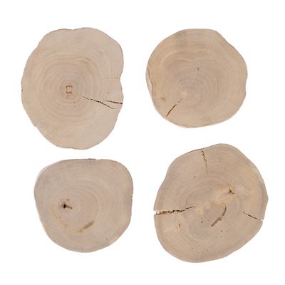 TIAKI Disques à grignoter en bois de café pour petits animaux lot de 4 disques Ø 6-10cm