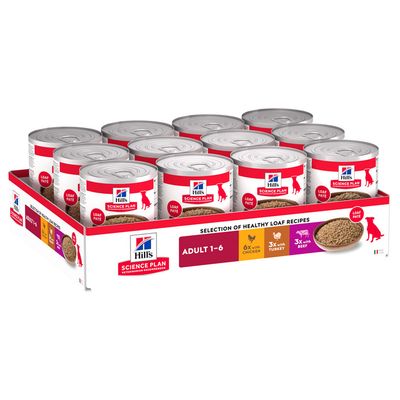 Hill's Science Plan Adult Kurczak, indyk, wołowina, 12 x 370 g