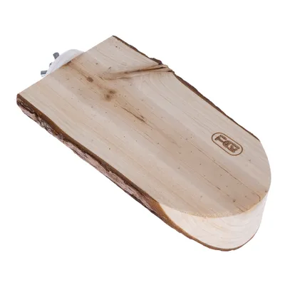 TIAKI Platformă din lemn cu scoarță, ovală - aprox. L 17 x l 8 x î 4 cm