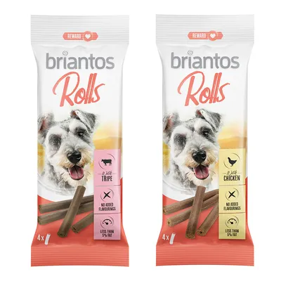 Briantos Rolls Ρολά για Σκύλους - Μεικτό πακέτο (4 x Κοτόπουλο + 4 x Πατσάς) Briantos Rolls Ρολά για Σκύλους - Μεικτό πακέτο (4 x Κοτόπουλο + 4 x Πατσάς)