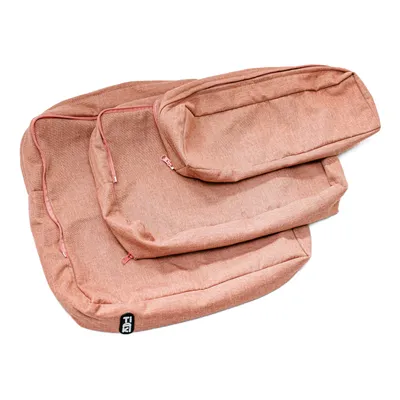 Three pink fabric covers with zips, suitable for various sizes. Visible logo: Trixie.