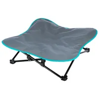 TRIXIE Camping-Bett für Hunde - 88 x 32 x 88 cm, dunkelgrau/petrol
