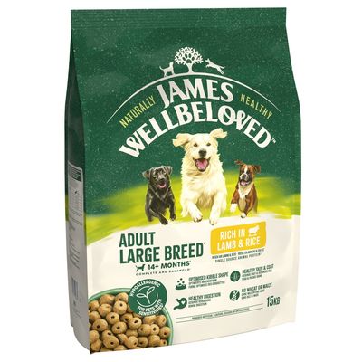 James Wellbeloved Adult Large Breed Hypoallergenic Lamb & Rice 15kg