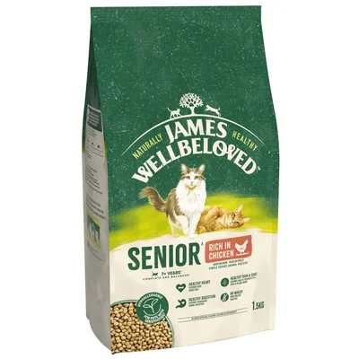 James Wellbeloved Senior 7+ Cat Hypoallergenic - Chicken - 1.5kg James Wellbeloved Senior 7+ Cat Hypoallergenic - Chicken - 1.5kg