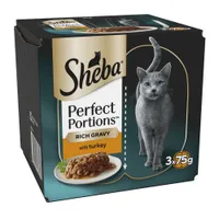 Sheba Perfect Portions Saver Pack 48 x 37.5g - Turkey Chunks in Gravy