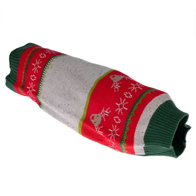 TIAKI Hundepullover Rentier Dreifarbig - ca. 30 cm Rückenlänge (Größe M)