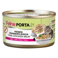 Feline Porta 21 Voordeelpakket 24 x 90 g Kattenvoer - Kip met Aloe (graanvrij)
