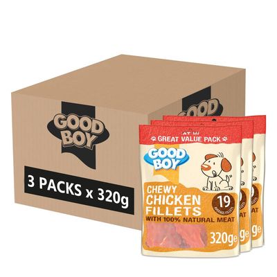 Good Boy Chewy Chicken Fillets 3 x 320g