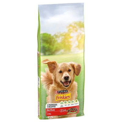 PURINA Friskies Adult Active con Manzo Crocchette per cane Set %: 2 x 12 kg
