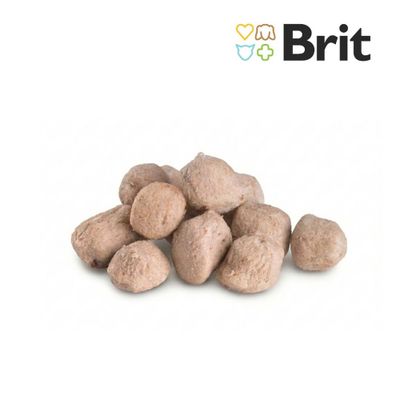 Brit Raw Treat Skin & Coat, ryba i kurczak z probiotykami i algami, 96% mięsa. Liofilizowane. Dla psów.