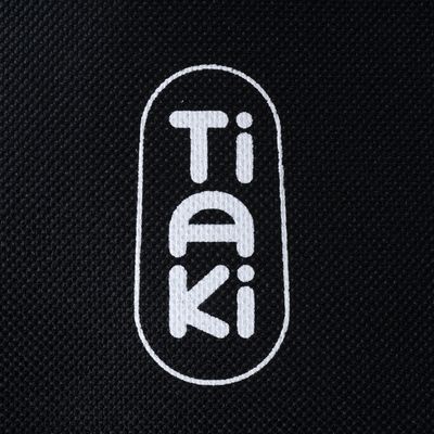 Tiaki. Brand name on black background.