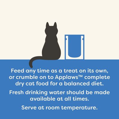 Applaws филе от риба тон, лиофилизирани лакомства, 100% натурални съставки, 10g. Опаковка с прозорец показва парчетата.