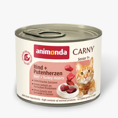 Lot Animonda Carny Senior 12 x 200 g pour chat - bœuf & cœur de dinde