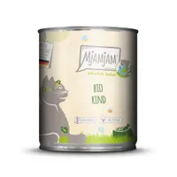 MjAMjAM Naturally Delicious 6 x 800 g umido gatto - Manzo bio