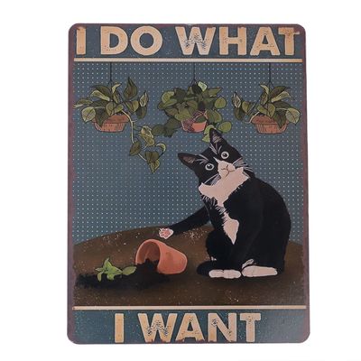 TIAKI Plaque métallique "I Do What I Want" à suspendre 1 plaque
