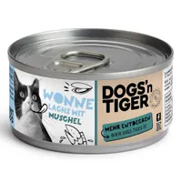 Sparpaket Dogs'n Tiger Cat Filet 24 x 70 g - Lachs mit Muschel