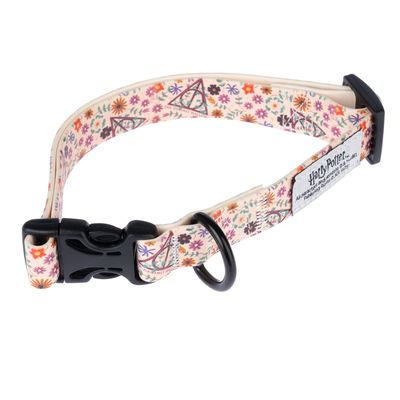 Harry Potter Halsband Heiligtümer des Todes, beige Größe S: 25 - 36 cm Halsumfang, 20 mm breit
