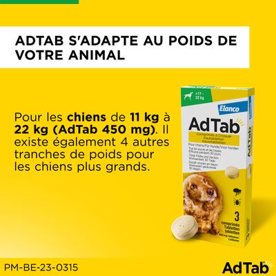 AdTab Comprimés à croquer pour grand chien (11 à 22 kg)