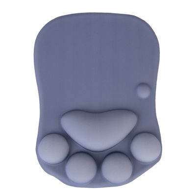 Tappetino in silicone a forma di zampa con cinque pad rialzati e una zona a forma di cuore, adatto per accessori per pet o alimentazione.