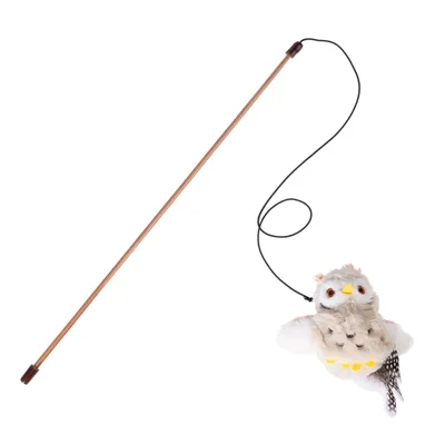 TIAKI Electronic Cat Dangler Toy Owl with Feathers - 1 Dangler Toy TIAKI Electronic Cat Dangler Toy Owl with Feathers - 1 Dangler Toy
