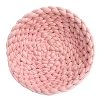 Aumüller gevlochten kattenmand - rosé: Ø 50 x H 15 cm