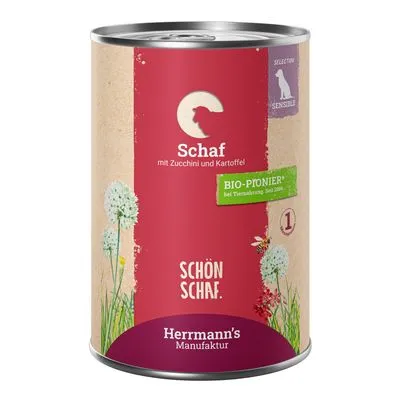 Herrmann´s Selection Sensible 6 x 400 g - Oaie cu dovlecei bio și cartofi bio