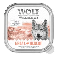 Wolf of Wilderness Adult - Single Protein 6 x 150 g en barquettes pour chien - Great Desert - Dinde