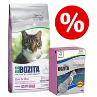 2 kg Trockenfutter + 6 x 190 g Nassfutter Bozita Feline Mischpaket - Grainfree Indoor & Sterilised 