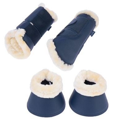 Nomad Tales Set, ochraniacze i kaloszki, granatowe Zestaw: 2 ochraniacze i 2 kaloszki, rozmiar M