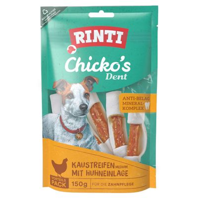 Rinti Chicko Dent Kaustreifen mit Huhneinlage, Medium, 150g. Anti-Belag Mineral-Komplex.