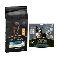 PURINA PRO PLAN 12 / 14 kg + friandises Dental Care Medium 345 g offertes ! - Large Robust Puppy Healthy Start (12 kg)