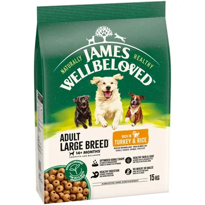 James Wellbeloved Adult Large Breed Dog Hypoallergenic Turkey & Rice - Economy Pack: 2 x 15kg James Wellbeloved Adult Large Breed Dog Hypoallergenic Turkey & Rice - Economy Pack: 2 x 15kg